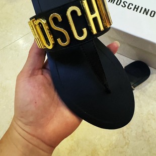 2024 Fashion Sandals Flat Heel Sandals Women's Outwear Summer Metal Internet Popular plus size Women's Shoes Letter All-match British Style