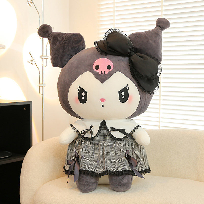 Bow Kuromi Plush Toy Doll Bow Little Skirt Melody Pillow Girl Birthday Gift