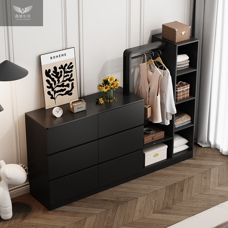 Gabinete retro francés dormitorio pequeño gabinete de almacenamiento percha al final de la cama sala de estar integrada gabinete de lujo ligero