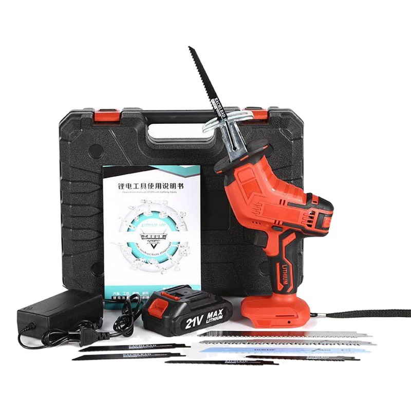 Оптовая Продажа с фабрики 21V литиевая батарея сабельная пила наружная протоколирующая электрическая сабельная пила Небольшая Ручная перезаряжаемая сабельная пила