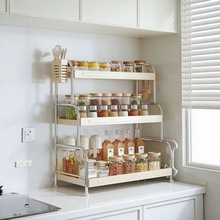 厨房调料品置物架家用多功能不锈钢台面调味料架桌面筷子收纳架子