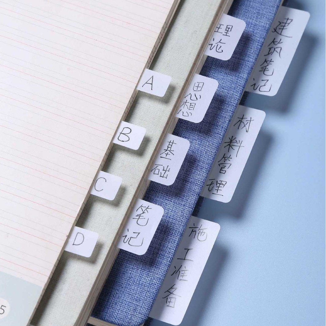 Indicador blanco pegatinas de notas N pegatinas BOPPP tinta absorbente de alta viscosidad de secado rápido de doble cara escribible post-it notes de oficina