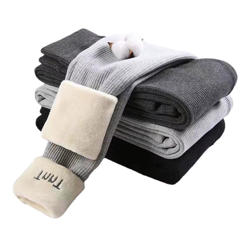 Children's fleece demi-season leggings, velvet fashionable keep warm trousers, for teenagers, increased thickness