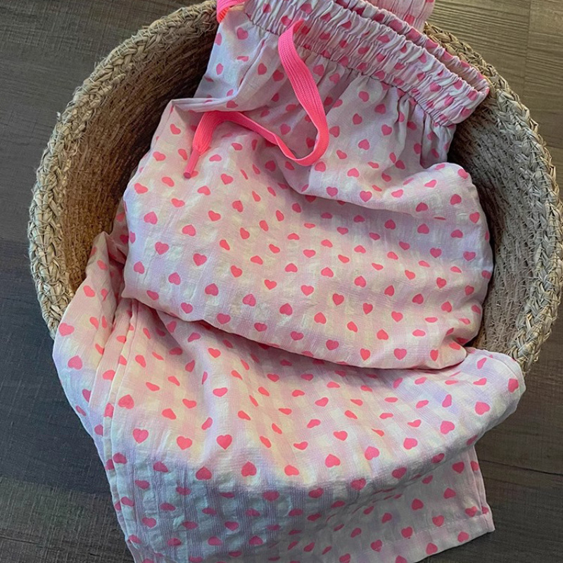 Korean Style Sweet Girl's Cute Printed Casual Pajama Pants Women's 2025 Summer New Home Comfortable Home Pants Korean Style Sweet Girl's Cute Printed Casual Pajama Pants Women's 2025 Summer New Home Comfortable Home Pants