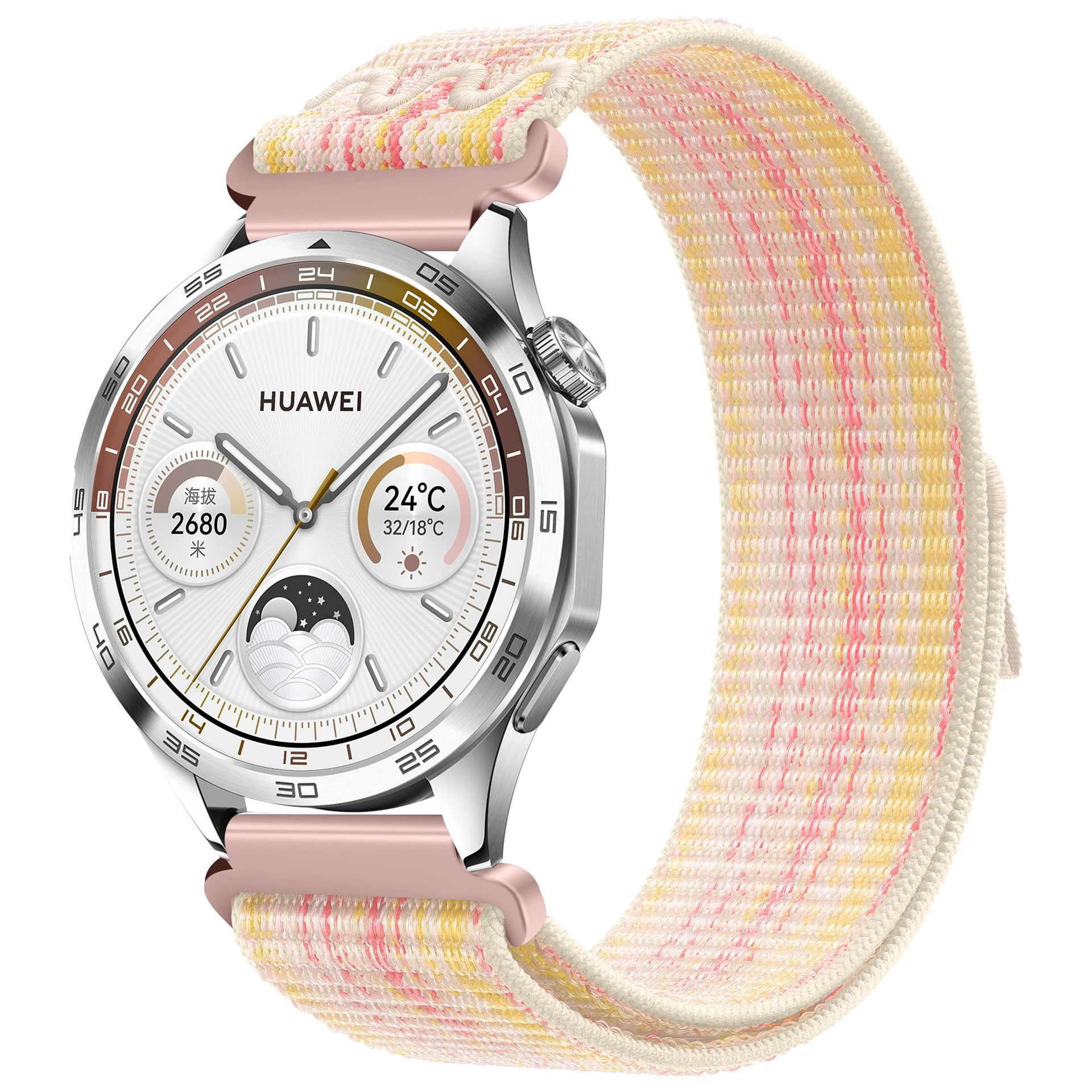 Huawei gt5/4 シーズンガーゼ時計ストラップ Samsung watch7/6 ユニバーサルベルクロループナイロン時計ストラップに適しています。
