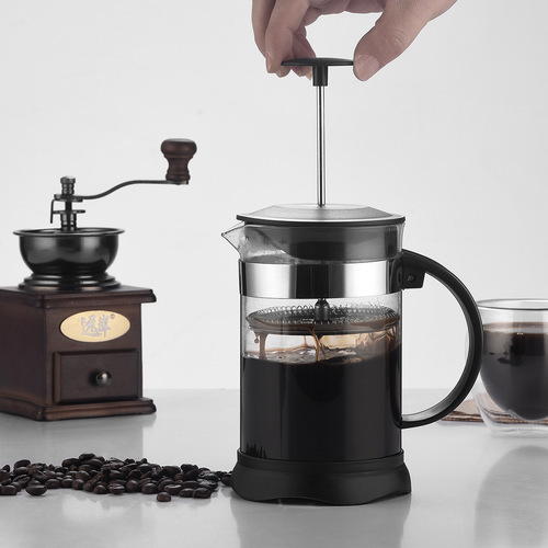 High borosilicate glass French press pot hand brewed coffee utensils household filter brewing teapot French filter coffee pot
