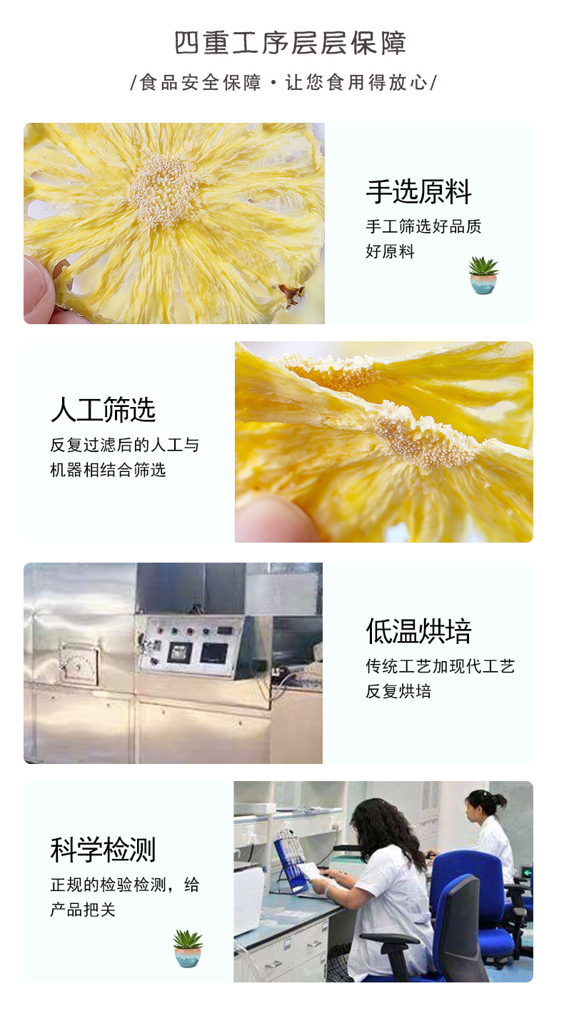 Dried Pineapple Slices 500g Bulk Sugar-Free Bolo Pian Cold Brew Fruit Tea Snack quality and texture