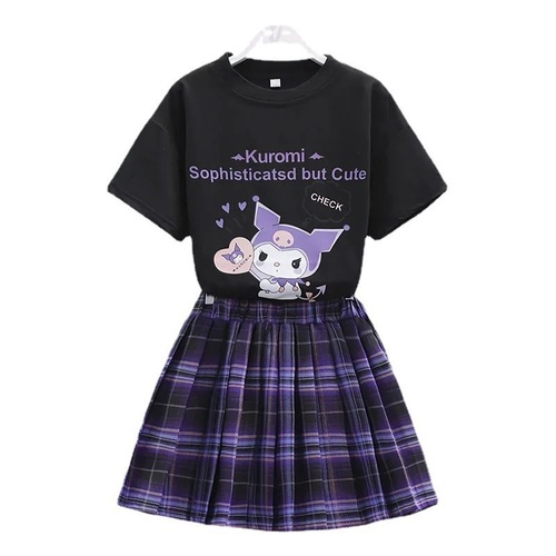 2023夏季新款女童JK制服套装中大儿童洋气女孩学院风百褶裙两件套