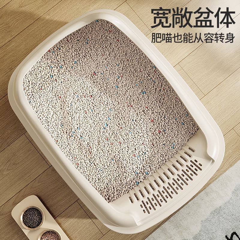 猫砂盆超大号防外溅猫厕所全半封闭小猫防带砂猫沙盆特大号便便盆|undefined
