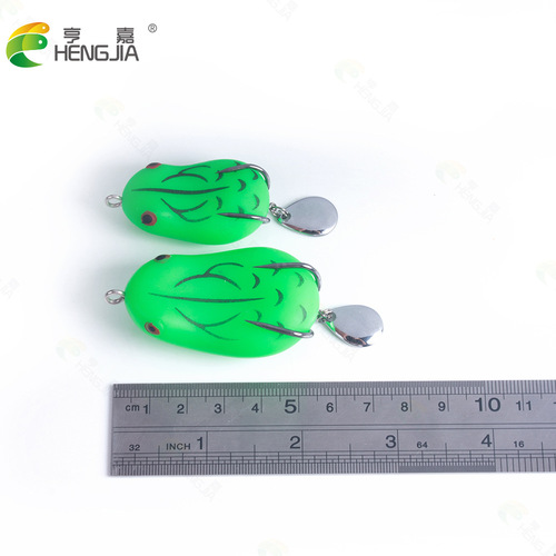HENGJIA Hengjia Fishing Gear Luya Sequins Double Hook Thunder Frog Wholesale 6 Color Frog Bait 8g14G Soft Bait Egg Frog