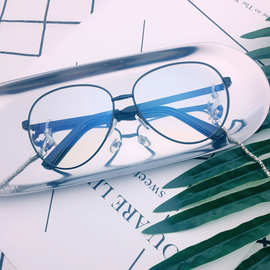 飞行员元素派对眼镜蓝光平光镜蛤蟆镜眼镜框架金属复古个性眼镜