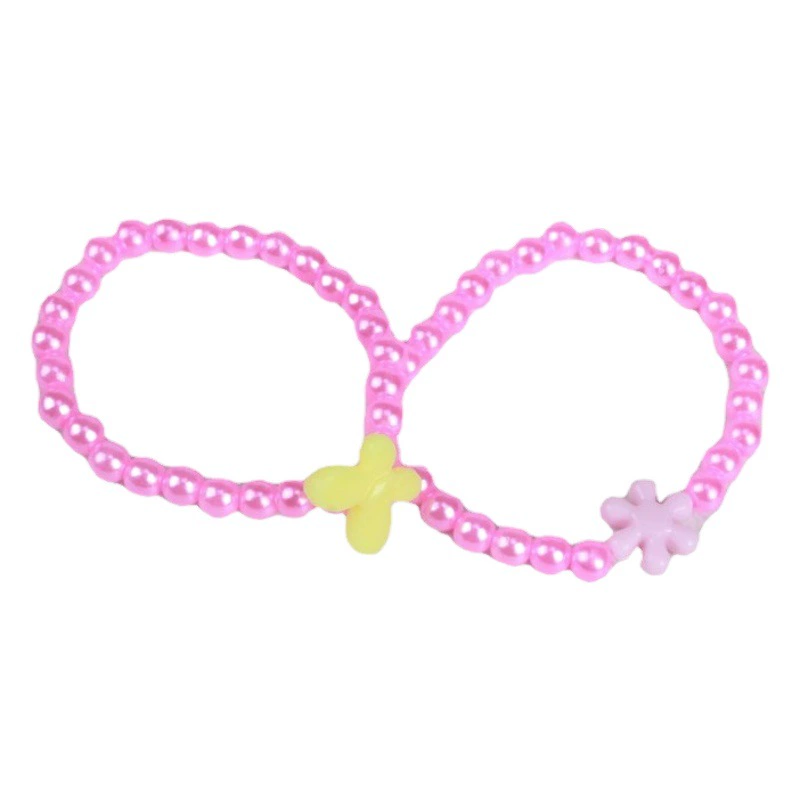 Детский милый браслет цветные акриловые бусины для девочек пластиковый жемчуг из бисера мультфильм Taobao маленькие подарки оптом