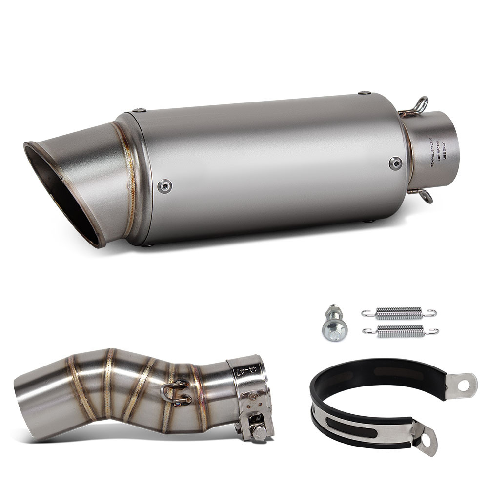 Suitable for Chunfeng 450Mt Stainless Steel Middle Section Sc Straight-Through Scorpion Barrel Tail Section Motorcycle Modified Exhaust Pipe