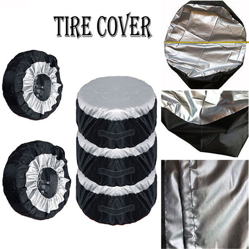 Cross-Border 210D Oxford Cloth Car Spare Tire Cover Spare Tire Cover Tire Protective Cover Tire Cover Waterproof Storage Bag