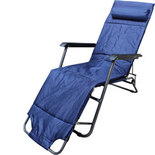 折疊沙灘躺椅兩用椅室內午休旅游露營野餐燒烤便攜加棉墊折疊躺椅