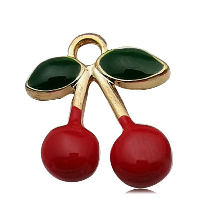1 10973-Dripping Oil Three-dimensional Cherry 15X16mm-1.8g