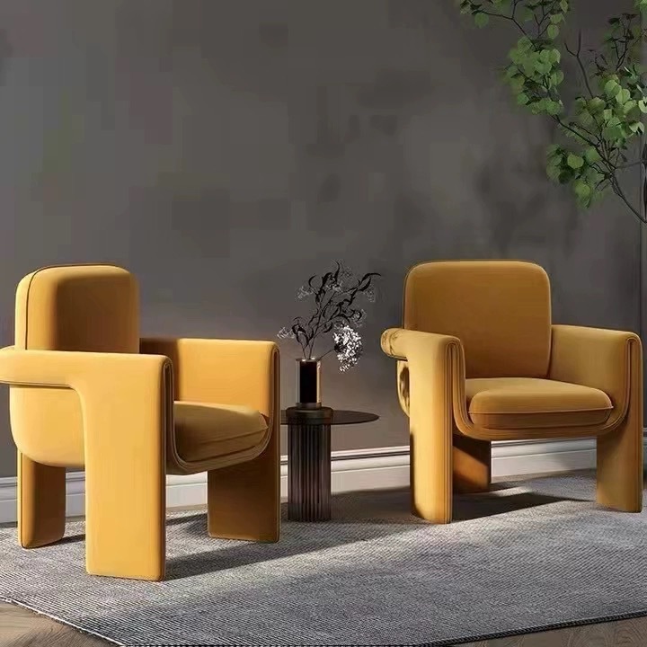 Designer Living Room Balcony Casual Single Sofa Chair Nordic Modern Light Luxury Style Internet Celebrity Style Creative Personality