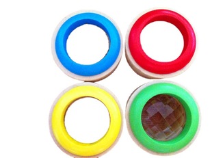 Factory direct sales of children's wooden kaleidoscope multi-prism baby hands-on brain exploration stall nostalgic toys