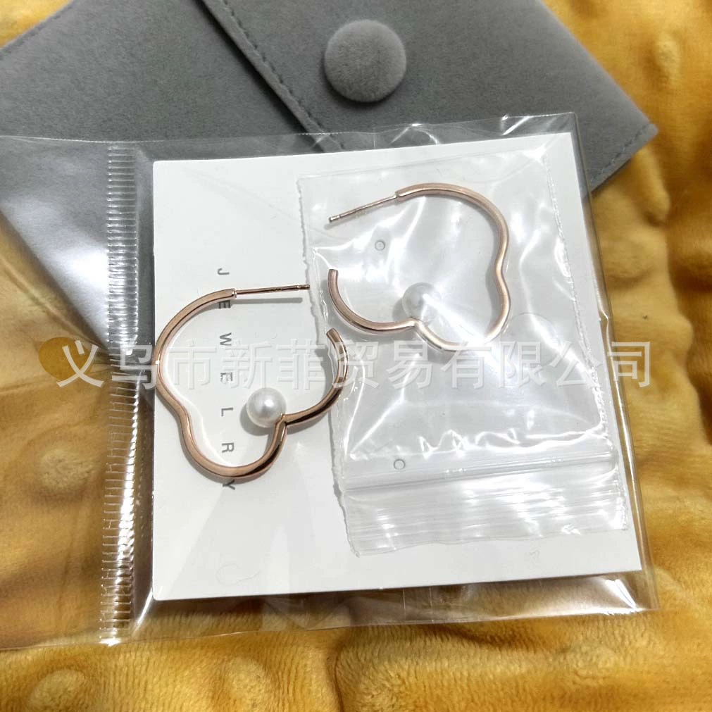 Серьги из жемчуга, заушники, ожерелье, цепочка, комплект, медная полировальная ткань ручной работы