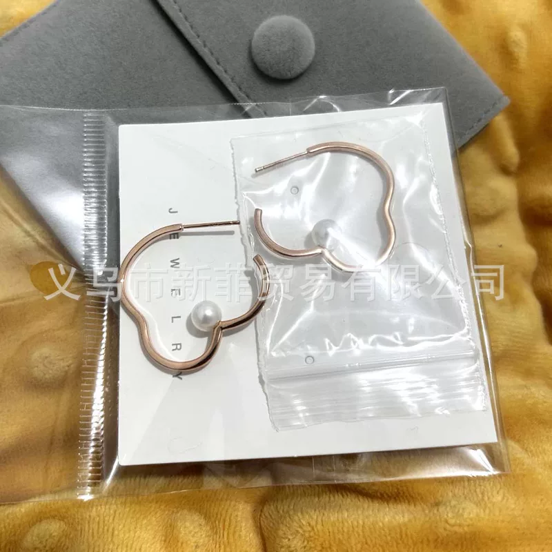 Серьги из жемчуга, заушники, ожерелье, цепочка, комплект, медная полировальная ткань ручной работы