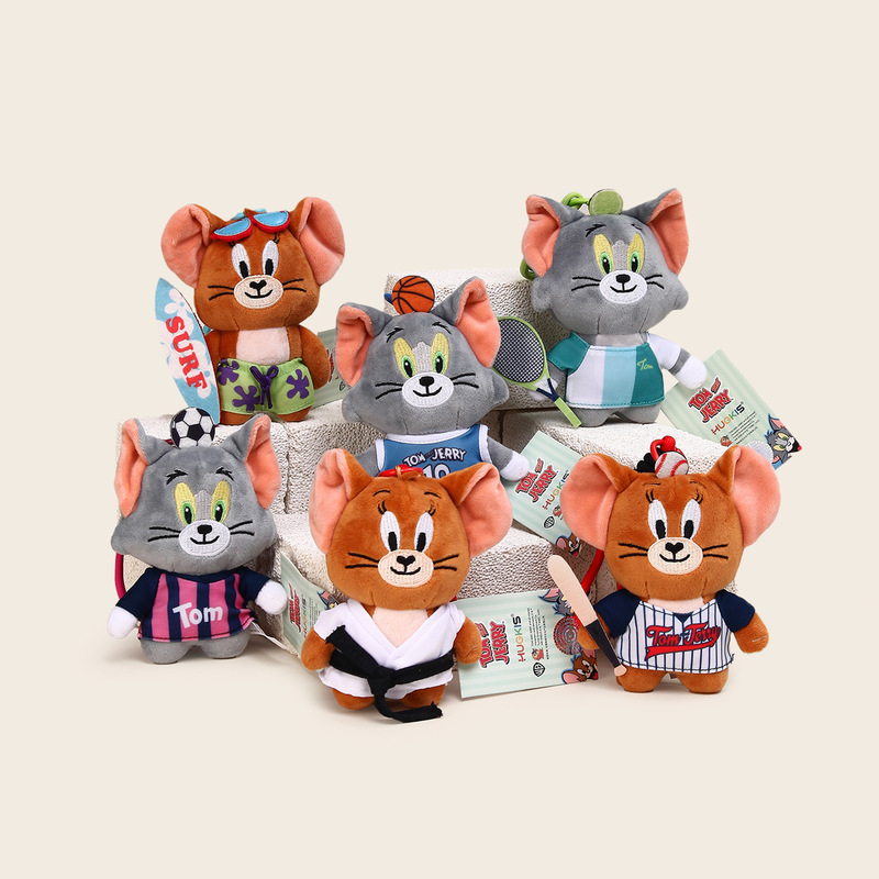 Officially Licensed Tom and Jerry - Sports Series Plush Keychain Pendant Cute Small Hanging Ornament Gift Officially Licensed Tom and Jerry - Sports Series Plush Keychain Pendant Cute Small Hanging Ornament Gift