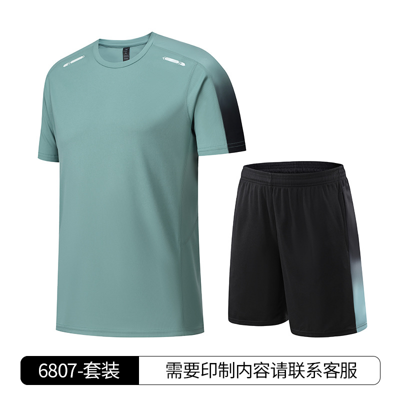 6807-Traje azul y verde