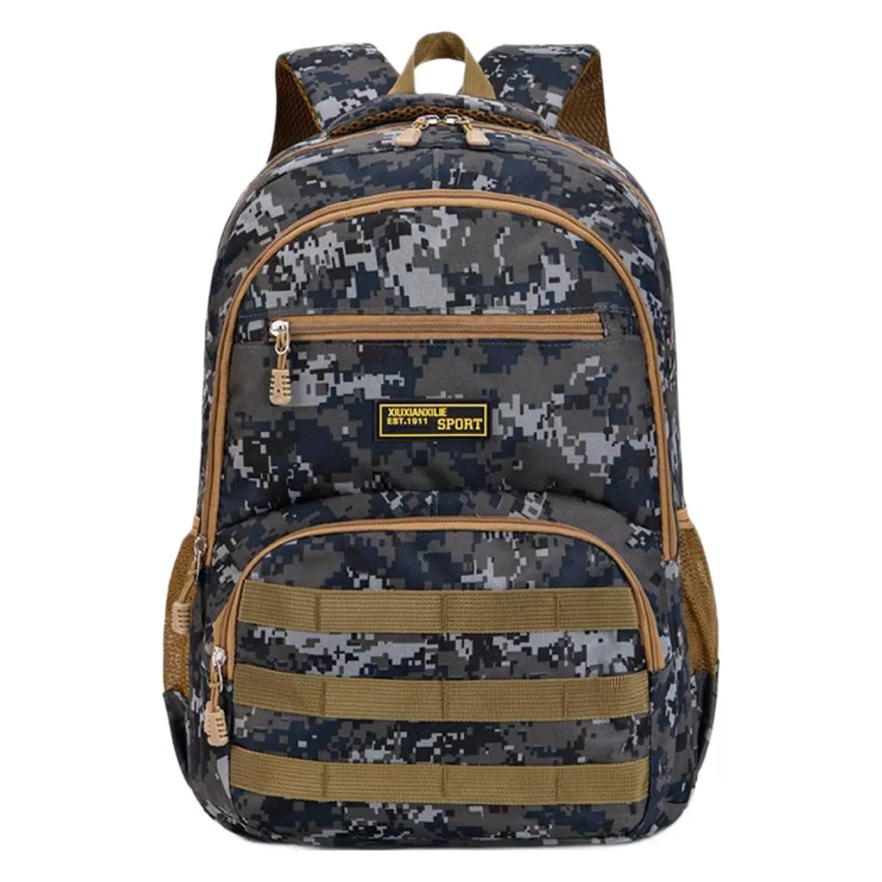 Mochila de viaje deportivo al aire libre de gran capacidad para hombres, mochila táctica de campamento de campo, mochila escolar para hombres y mujeres