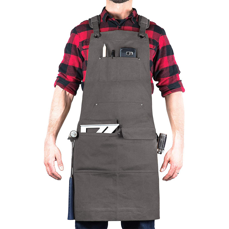 Amazon transfronterizo espesado lienzo delantal mono de la Liga de las mujeres de los hombres hechos a mano electricista carpintería delantal fábrica al por mayor