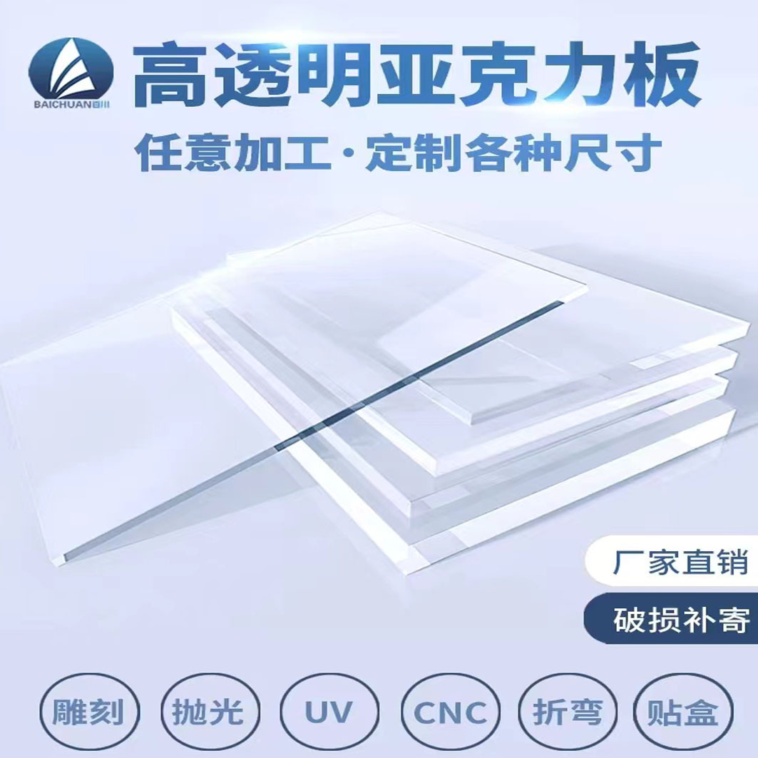 高透明亚克力板有机玻璃板加工透明塑料板展示盒手工材料