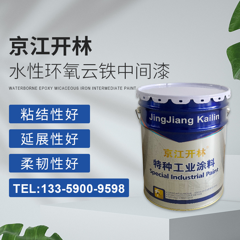 厂家供应 水性环氧系列 水性环氧云铁中间漆 水性工业漆 量大价优