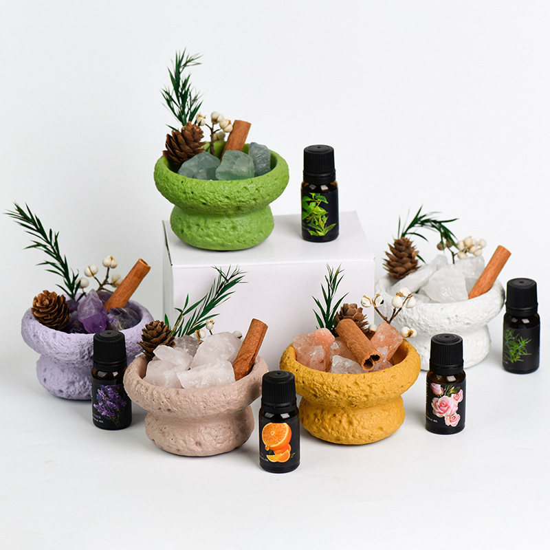 Natural White Crystal Diffuser Stone, Flameless Aromatherapy Crystal Stone Essential Oil, Four-Season Home Set, Long-Lasting Fragrance Gift Wholesale
