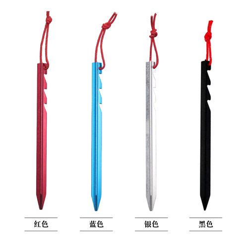 Adjustable Aluminum Alloy Sawtooth Triangular Peg Outdoor Tent Awning Anchor Nail 18CM Aluminum Ground Anchor Camping Accessory