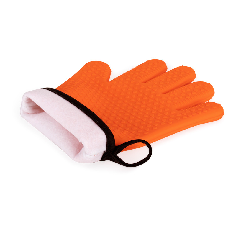 硅胶隔热手套 厨房好帮手硅胶加棉双层隔热手套防水防滑硅胶手套