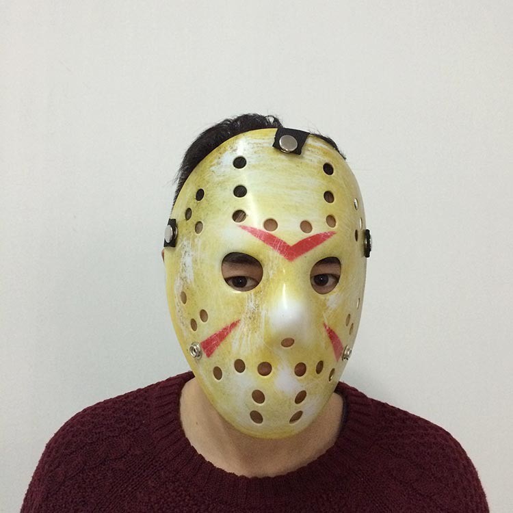 Máscara de Halloween mascarada espesado Jason Cosplay divertido completo cara masculina rendimiento props