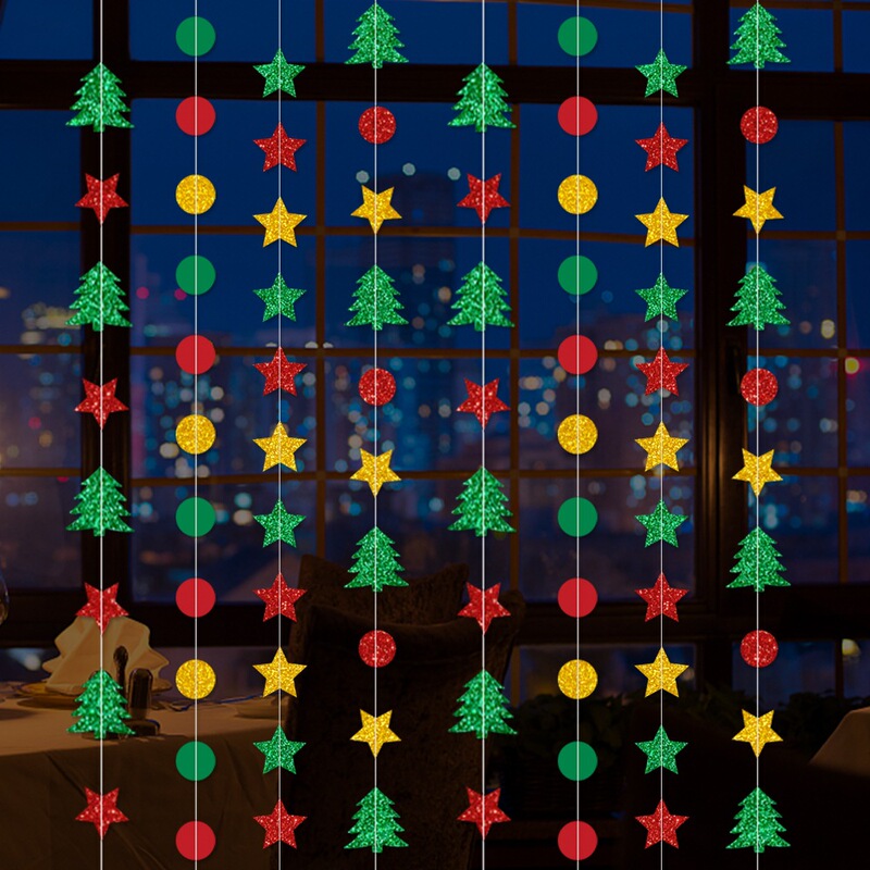 クリスマスデコレーションカーラインペンダントペンダント五芒星ディスクペンダントクリスマスデコレーションクリスマスツリーラテアートペンダント|undefined