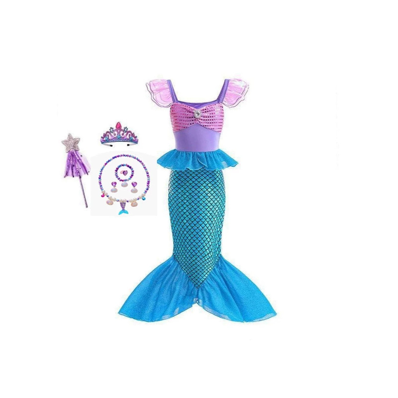 2026 Children's Day Girls' Mermaid Vest Dress, Stylish Sleeveless Princess Dress for Kids, Baby Long Dress