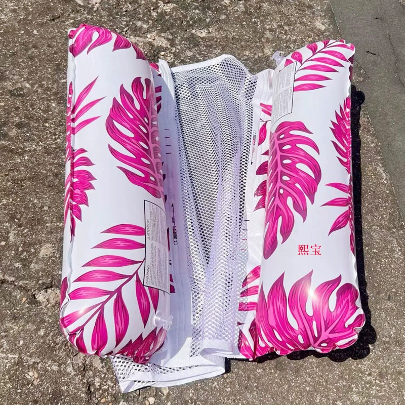 Надувной плавучий ряд для плавания, новый стиль, гамак для бассейна, складной плавучий ряд, сетчатый шезлонг с зажимом для воды, надувная плавучая кровать