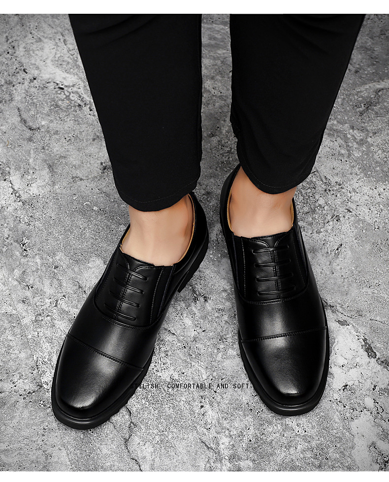 Men's Formal Oxford Patent Leather Suede Pointed Toe Business Casual Shoes_voghion.com