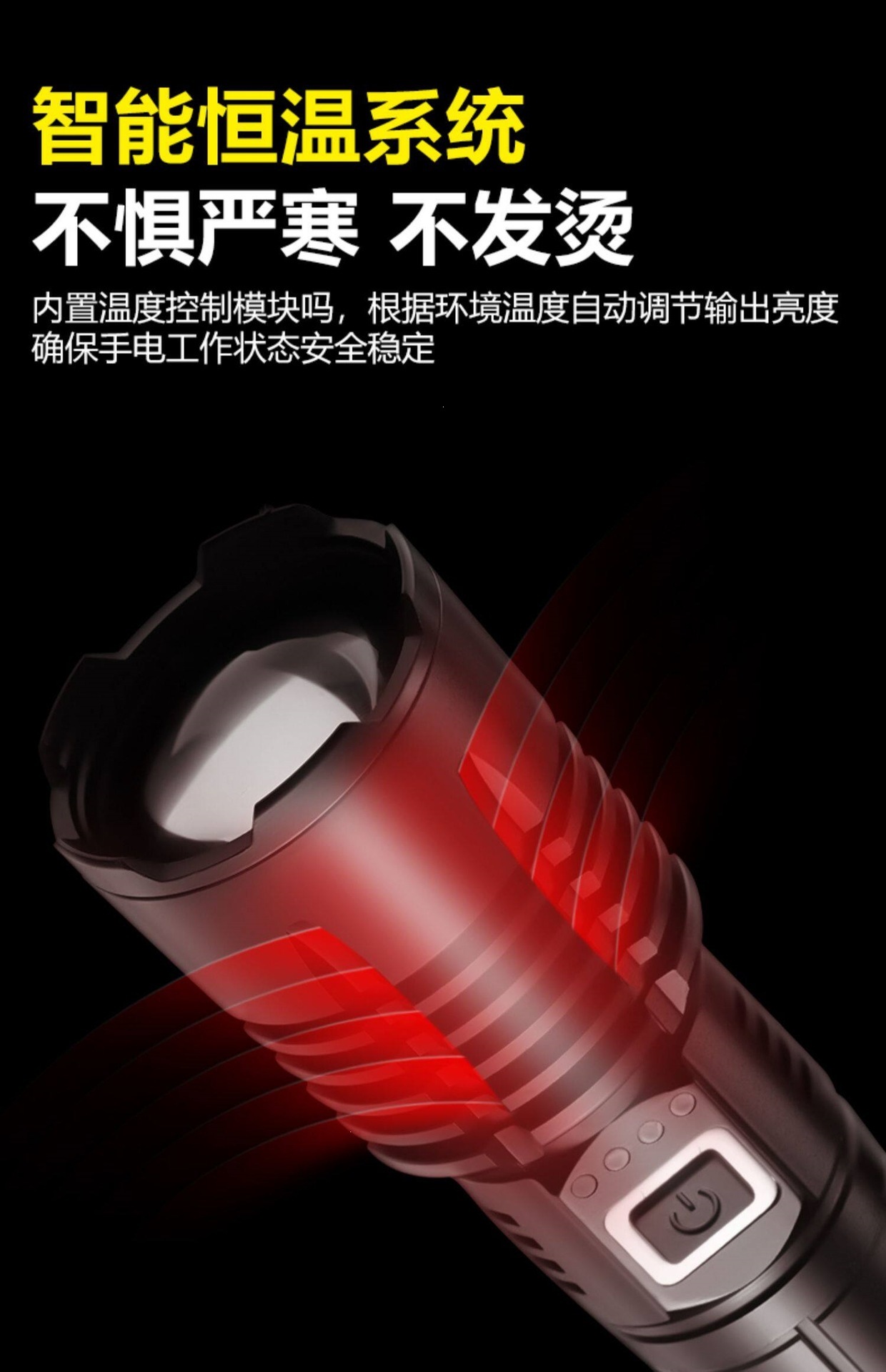 Flashlight with Strong Light, Rechargeable, Outdoor Ultra-Bright Long-Range Laser, 26650 Lithium Battery, Small Tactical Light