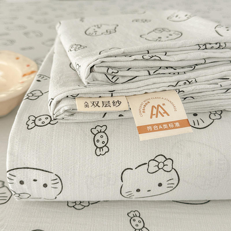 クラスA母子グレード二層糸ベッドシーツ単品寝具洗いざらし綿シーツ学生寮ベッドシーツ3点セット