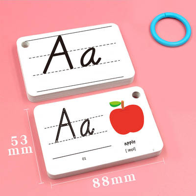 English Letter Card 26 Children's English Word Card 26 Letter Early Education Flash Card Baby