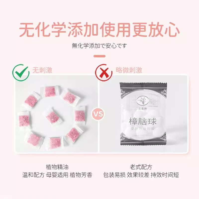 Nuevas bolas de alcanfor con aroma floral de primera calidad para uso doméstico, antimoho y a prueba de humedad, aptas para todas las estaciones, fragancia para interiores que elimina olores y protege la ropa.