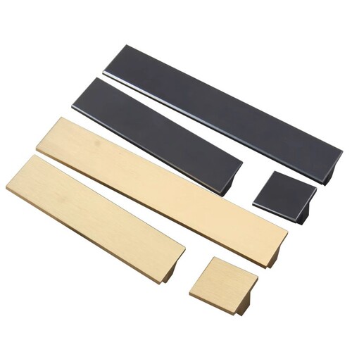 Modern simple cabinet handle aluminum alloy one-word T-shaped handle Nordic golden black wardrobe door handle