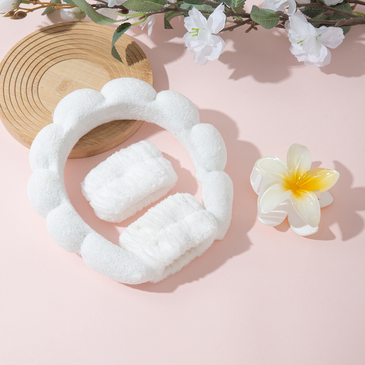 Nube transfronteriza cabello abrazadera de agarre conjunto de huevos multicolores flores de agarre abrazadera de gran tamaño correa de muñeca impermeable al por mayor