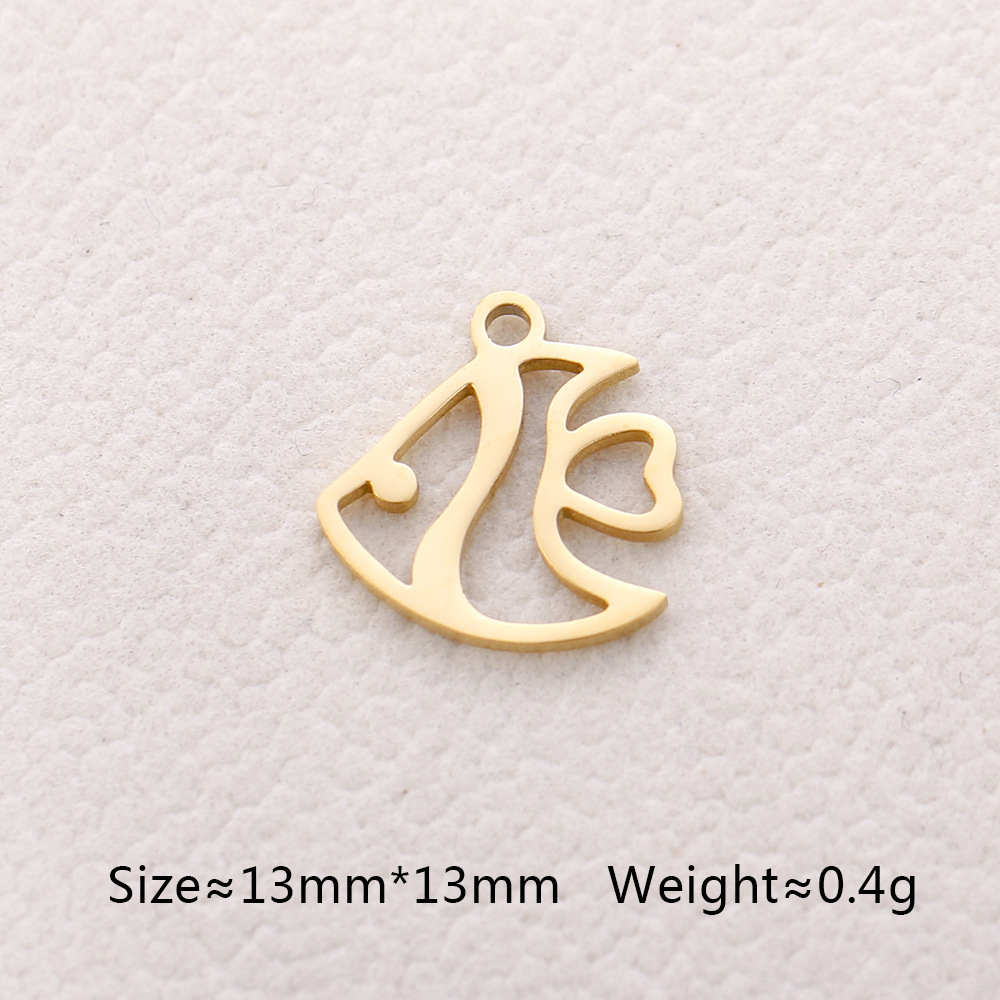 6g Weight Pendant Jewelry Making Type 13*13mm Jewelry Making Size DIY Jewelry Accessories Classification 5 PCS/Package Quantity 304 Stainless Steel Material Fish Tail, Whale Pattern Polished Finish Plating Design Cute, Simple Style Style 5 PCS/Package 13*13mm 304 Stainless Steel Fish Tail Whale Polished Pendant 3
