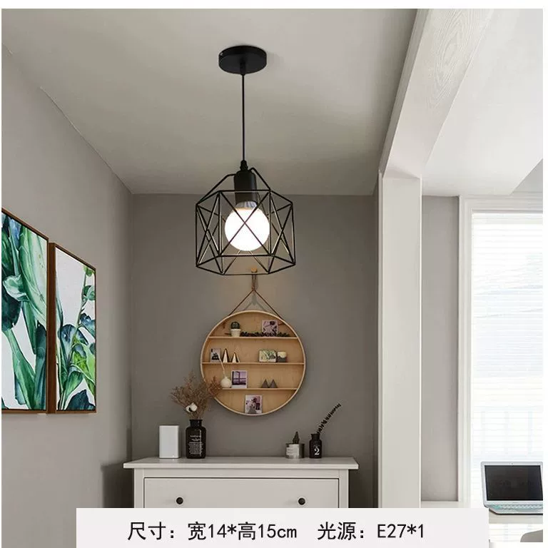 Ceiling light for corridor, modern and minimalistic table lamp for gazebo, wrought iron
