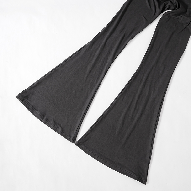 Women Autumn Winter Long Sleeve Flared Pants Slim Sexy Jumpsuit