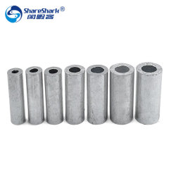 Wire rope accessories aluminum sleeve aluminum clamping head single hole round aluminum buckle aluminum card aluminum rolling head lock wire rope clamping head