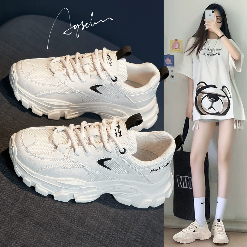 Женские кроссовки Augu Shiden 2025: осенняя новинка, студенческие спортивные белые кеды, повседневная обувь для женщин, тренд уличного стиля от интернет-знаменитостей