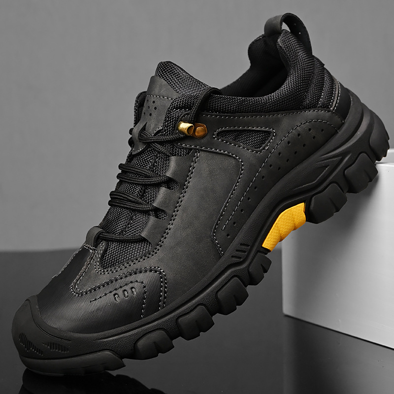 Cross-Border Amazon Independent Station Popular Genuine Leather Outdoor Work Shoes Men's Baotou Non-Slip Low-Top Hiking Shoes Casual Shoes Cross-Border Amazon Independent Station Popular Genuine Leather Outdoor Work Shoes Men's Baotou Non-Slip Low-Top Hiking Shoes Casual Shoes